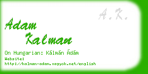 adam kalman business card