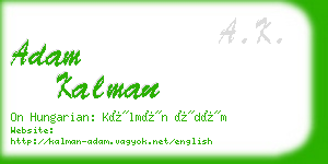 adam kalman business card